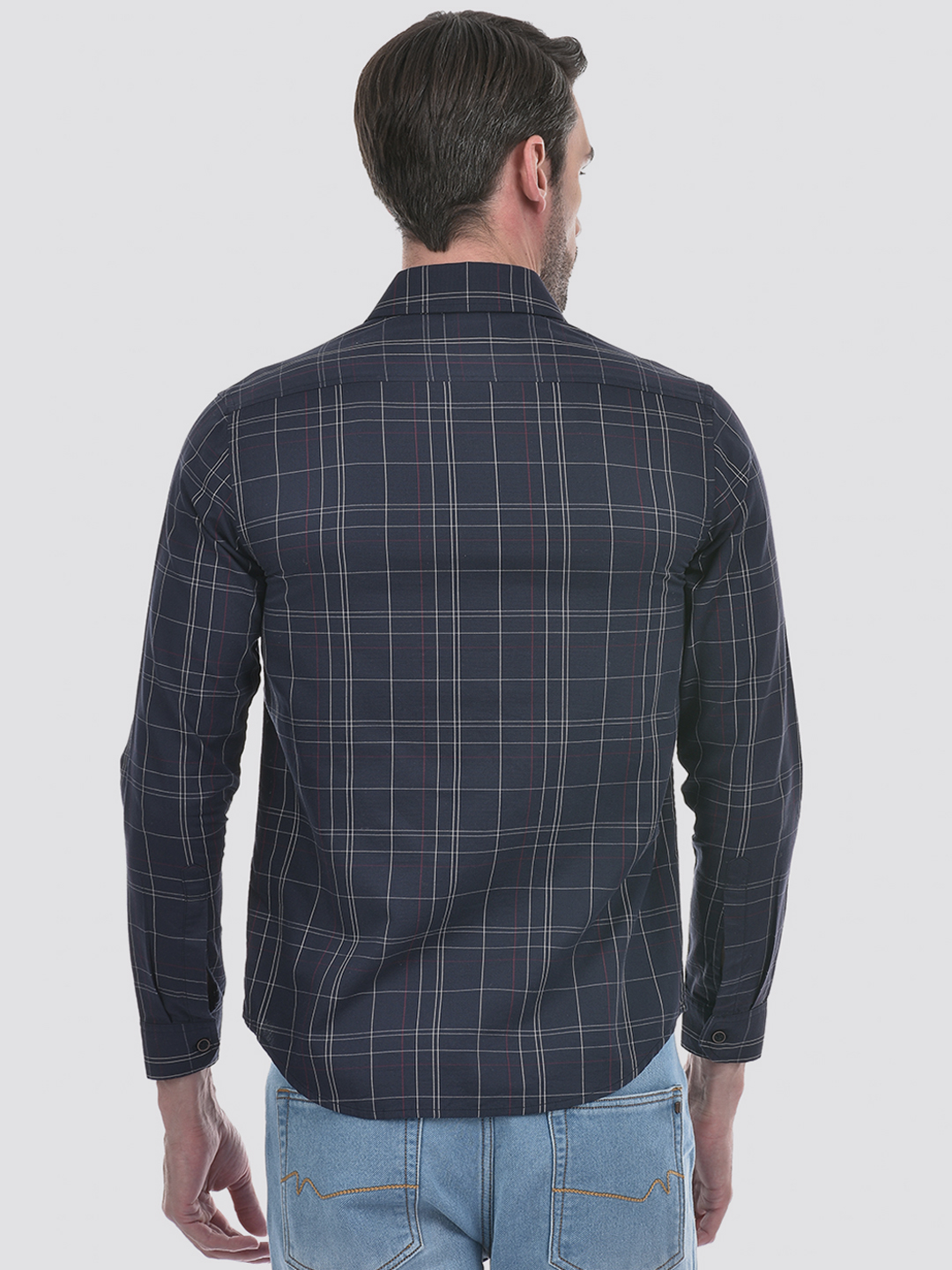 Numero Uno Men Checkered Navy Shirt